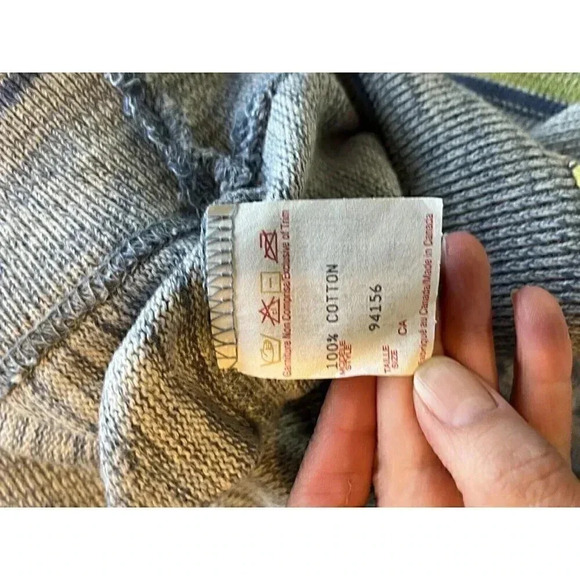 VintageNorm Thompson Sweater Adult XL Blue Striped Cosby Style Sweater Knit Mens - Picture 6 of 6